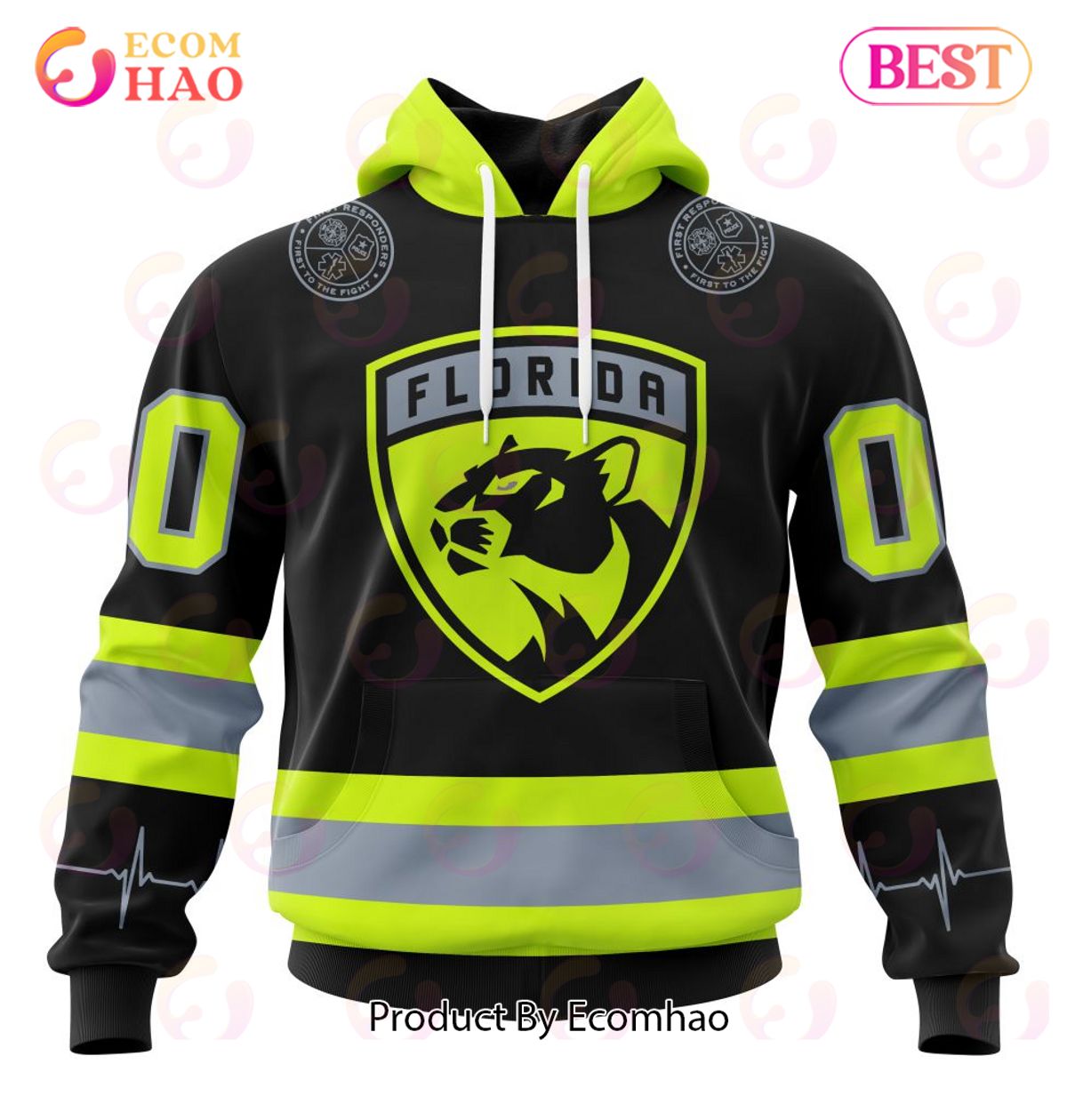 NHL Florida Panthers Specialized Unisex Kits With FireFighter Uniforms Color 3D Hoodie