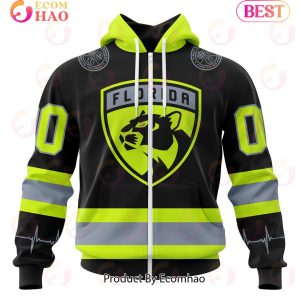 NHL Florida Panthers Specialized Unisex Kits With FireFighter Uniforms Color 3D Hoodie