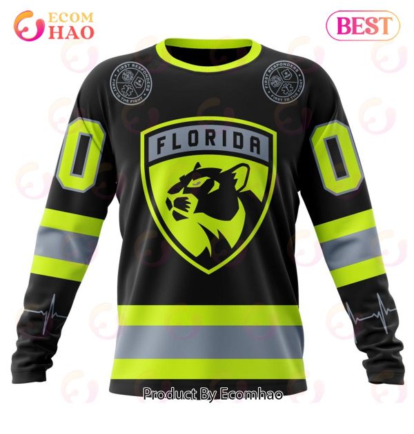 NHL Florida Panthers Specialized Unisex Kits With FireFighter Uniforms Color 3D Hoodie