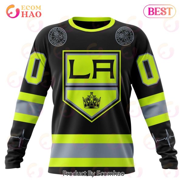 NHL Los Angeles Kings Specialized Unisex Kits With FireFighter Uniforms Color 3D Hoodie