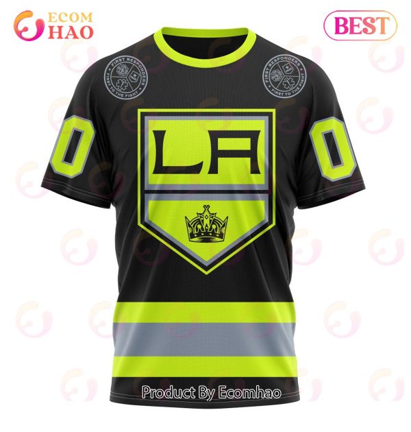 NHL Los Angeles Kings Specialized Unisex Kits With FireFighter Uniforms Color 3D Hoodie