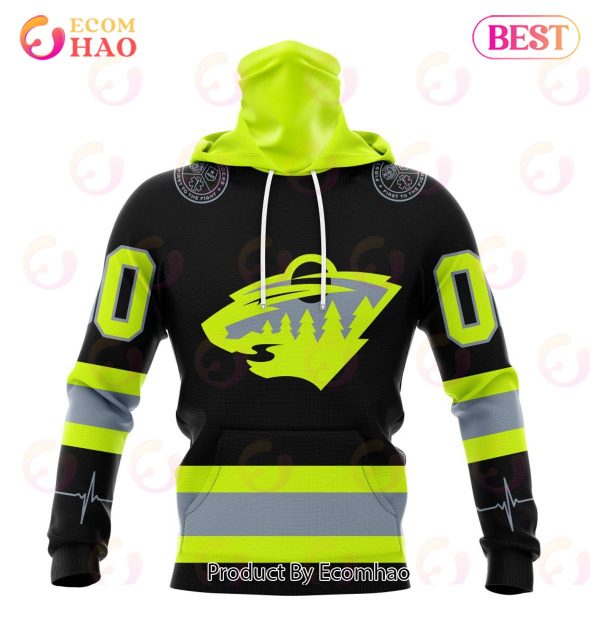 NHL Minnesota Wild Specialized Unisex Kits With FireFighter Uniforms Color 3D Hoodie