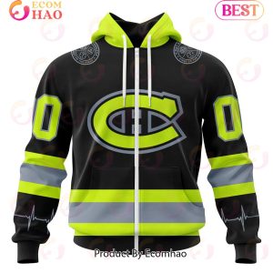 NHL Montreal Canadiens Specialized Unisex Kits With FireFighter Uniforms Color 3D Hoodie