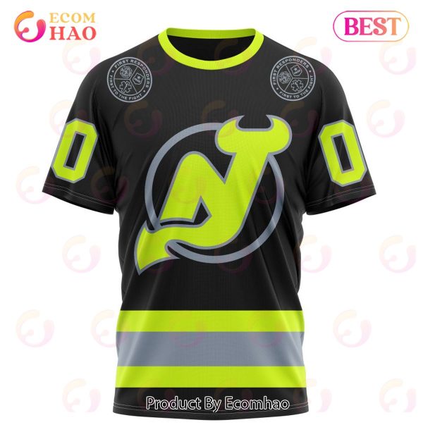NHL New Jersey Devils Specialized Unisex Kits With FireFighter Uniforms Color 3D Hoodie