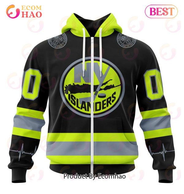 NHL New York Islanders Specialized Unisex Kits With FireFighter Uniforms Color 3D Hoodie