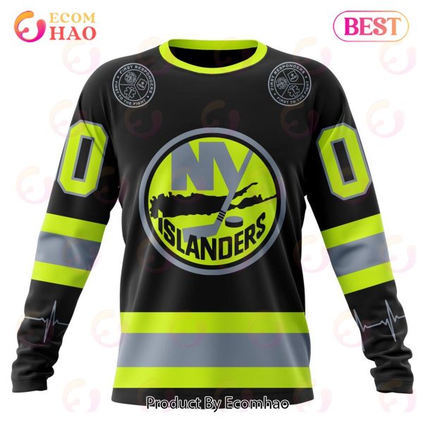 NHL New York Islanders Specialized Unisex Kits With FireFighter Uniforms Color 3D Hoodie