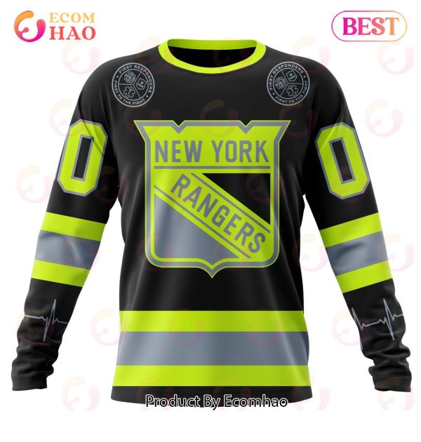 NHL New York Rangers Specialized Unisex Kits With FireFighter Uniforms Color 3D Hoodie