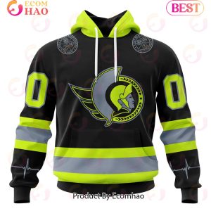 NHL Ottawa Senators Specialized Unisex Kits With FireFighter Uniforms Color 3D Hoodie