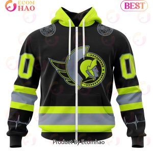 NHL Ottawa Senators Specialized Unisex Kits With FireFighter Uniforms Color 3D Hoodie