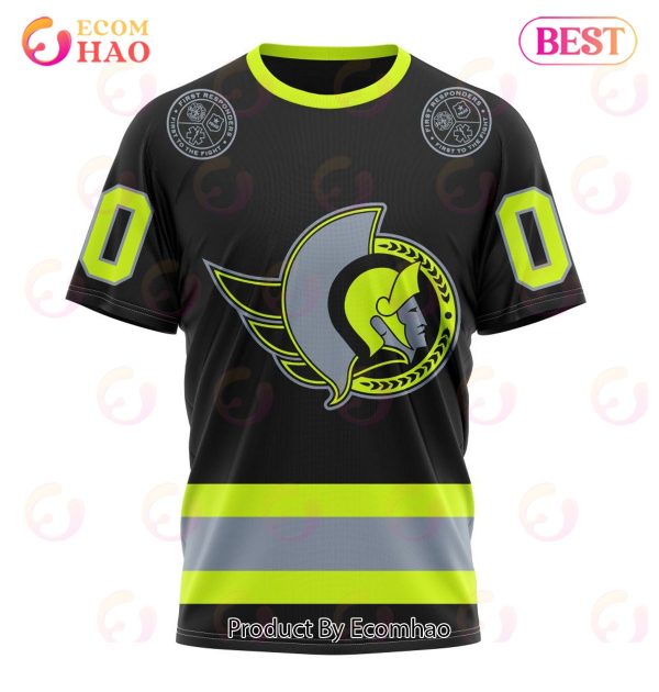 NHL Ottawa Senators Specialized Unisex Kits With FireFighter Uniforms Color 3D Hoodie