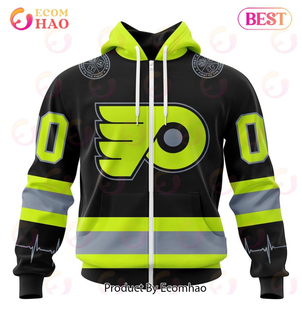 NHL Philadelphia Flyers Specialized Unisex Kits With FireFighter Uniforms Color 3D Hoodie