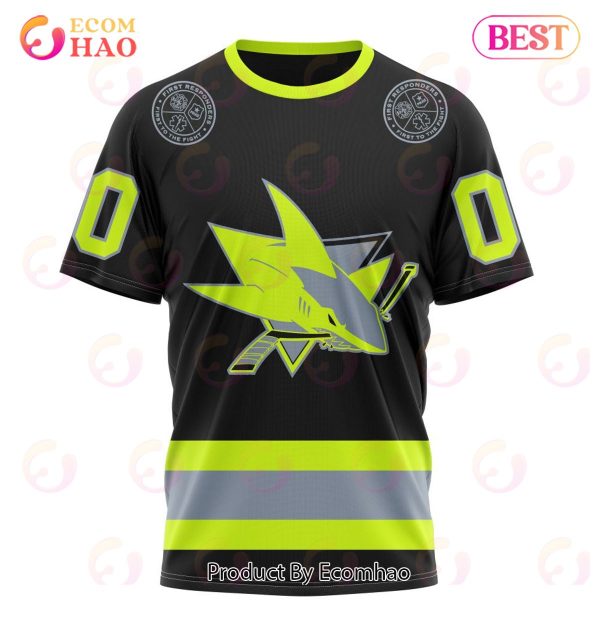 NHL San Jose Sharks Specialized Unisex Kits With FireFighter Uniforms Color 3D Hoodie