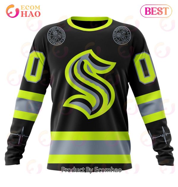 NHL Seattle Kraken Specialized Unisex Kits With FireFighter Uniforms Color 3D Hoodie