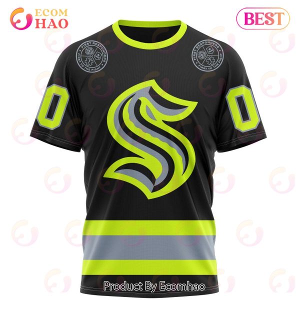 NHL Seattle Kraken Specialized Unisex Kits With FireFighter Uniforms Color 3D Hoodie