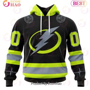 NHL Tampa Bay Lightning Specialized Unisex Kits With FireFighter Uniforms Color 3D Hoodie