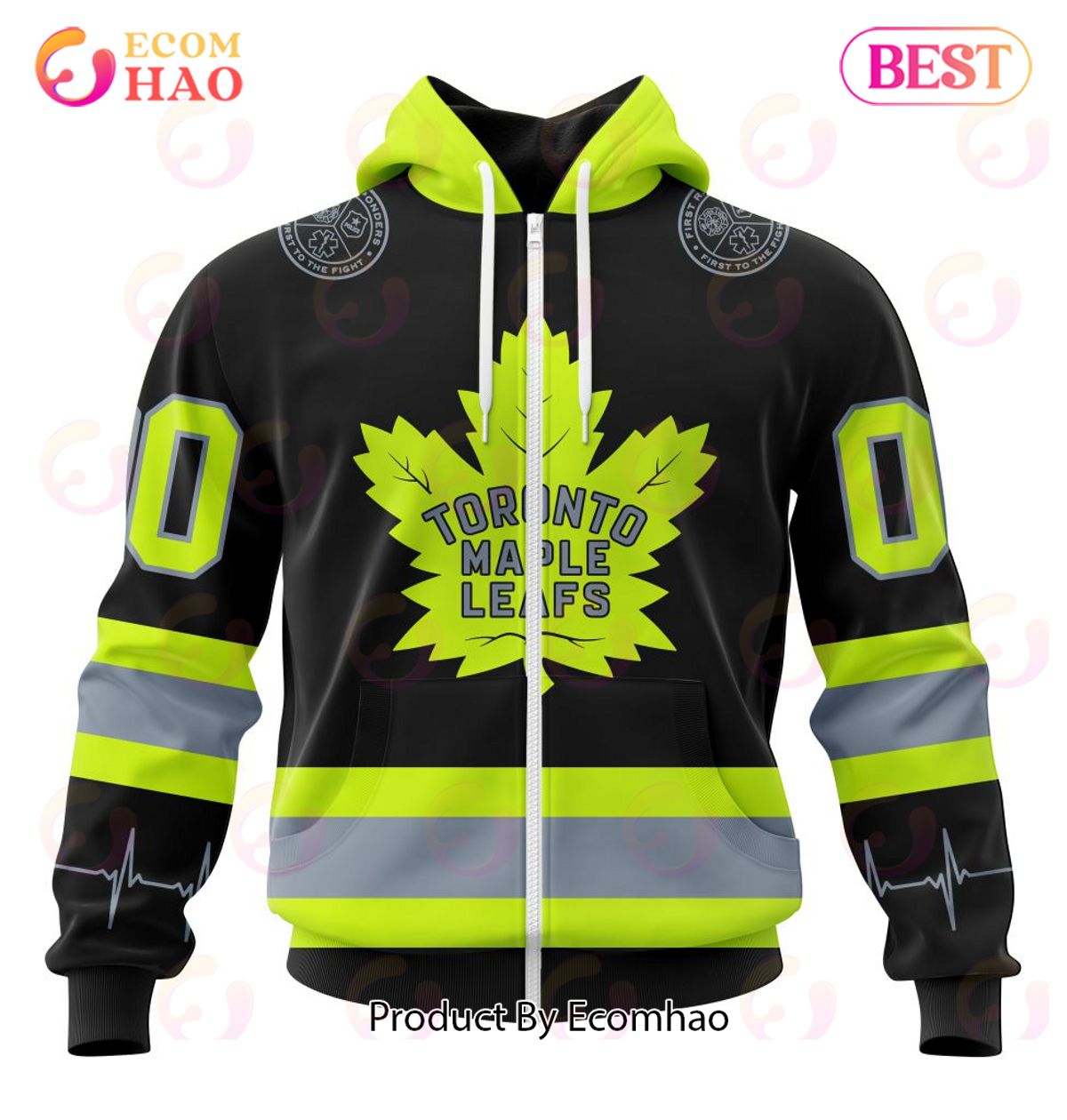 NHL Toronto Maple Leafs Specialized Unisex Kits With FireFighter Uniforms Color 3D Hoodie