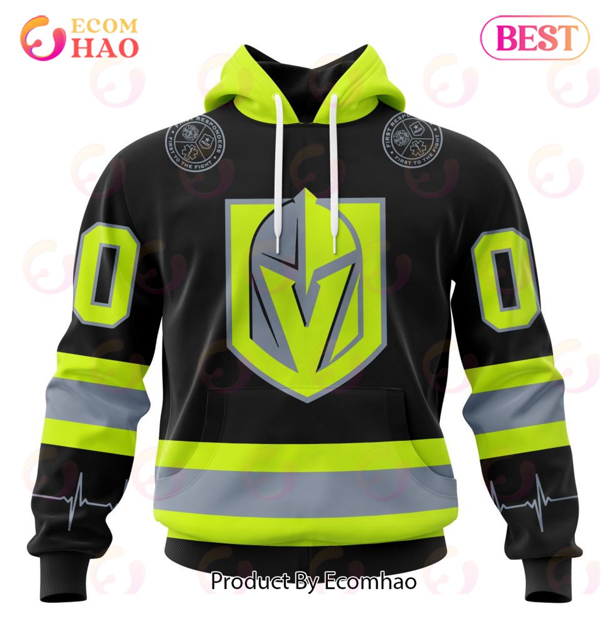 NHL Vegas Golden Knights Specialized Unisex Kits With FireFighter Uniforms Color 3D Hoodie