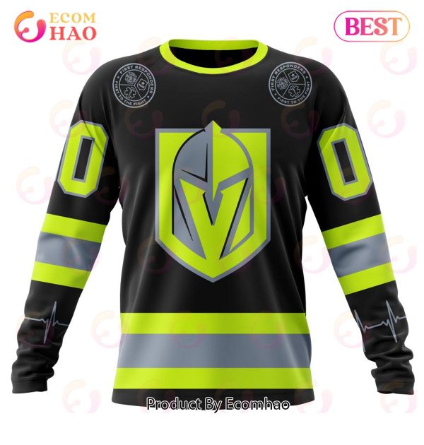 NHL Vegas Golden Knights Specialized Unisex Kits With FireFighter Uniforms Color 3D Hoodie
