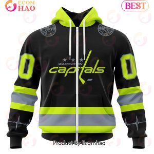 NHL Washington Capitals Specialized Unisex Kits With FireFighter Uniforms Color 3D Hoodie