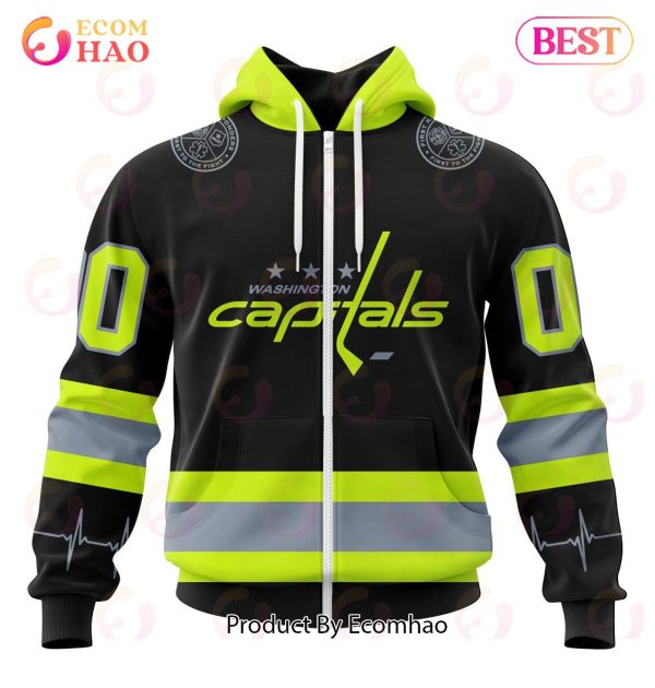 NHL Washington Capitals Specialized Unisex Kits With FireFighter Uniforms Color 3D Hoodie