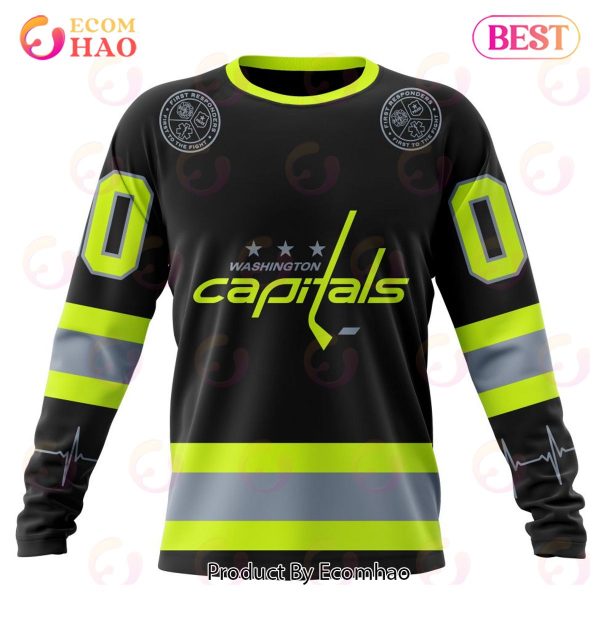 NHL Washington Capitals Specialized Unisex Kits With FireFighter Uniforms Color 3D Hoodie