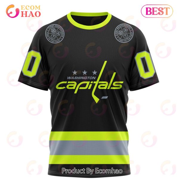 NHL Washington Capitals Specialized Unisex Kits With FireFighter Uniforms Color 3D Hoodie