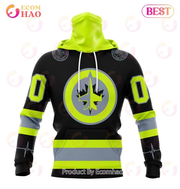 NHL Winnipeg Jets Specialized Unisex Kits With FireFighter Uniforms Color 3D Hoodie