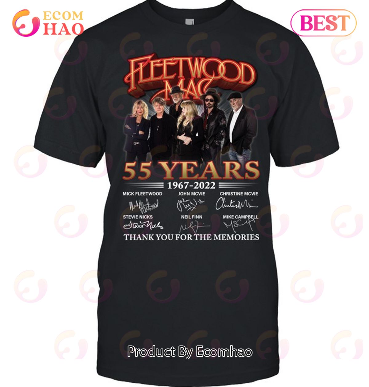 Fleetwood Mac 55 Years 1967 – 2022 Thank You For The Memories T-Shirt