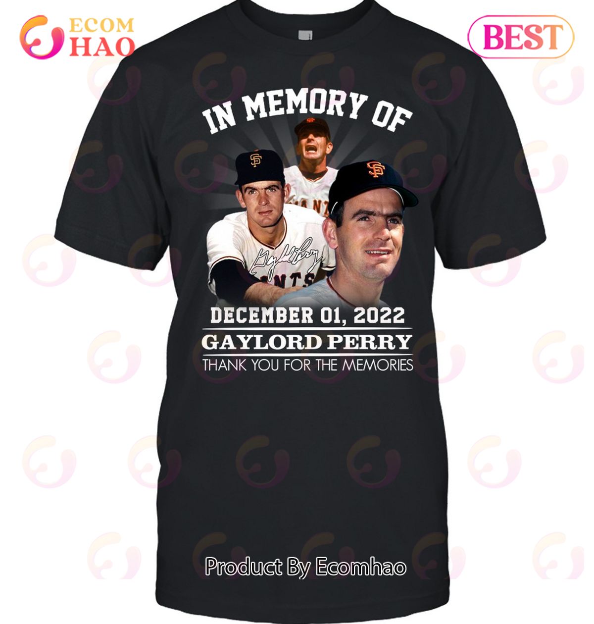 In Memory Of December 01, 2022 Gaylord Perry Thank You For The Memories T-Shirt