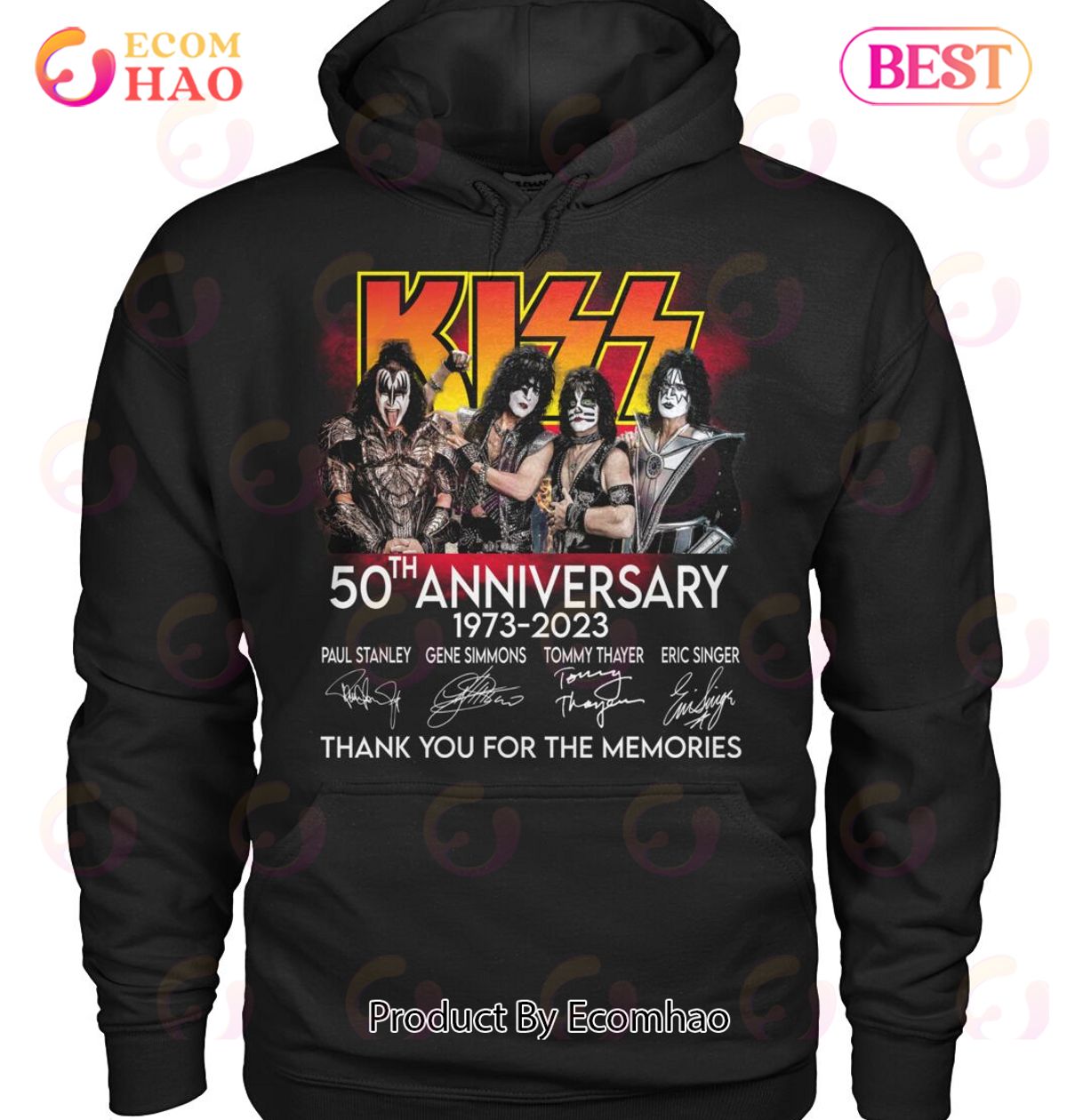 Kiss 50th Anniversary 1973 – 2023 Thank You For The Memories T-Shirt