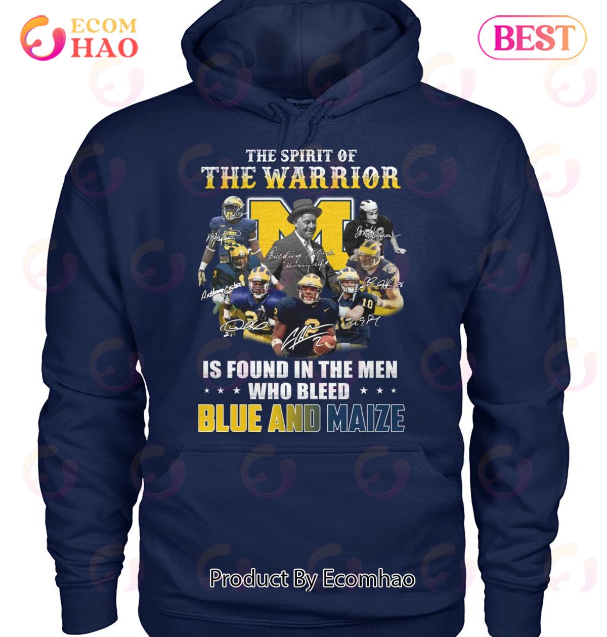 Michigan Wolverines The Spirit Of The Warrior Is Found In The Men Who Bleed Blue And Maize T-Shirt