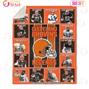 NFL Cleveland Browns Legends Quilt, Fleece Blanket, Sherpa Fleece Blanket