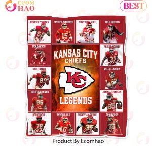 NFL Kansas City Chiefs Legends Quilt, Fleece Blanket, Sherpa Fleece Blanket