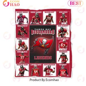 NFL Tampa Bay Buccaneers Legends Quilt, Fleece Blanket, Sherpa Fleece Blanket