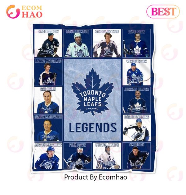 NHL Toronto Maple Leafs Legends Quilt, Fleece Blanket, Sherpa Fleece Blanket
