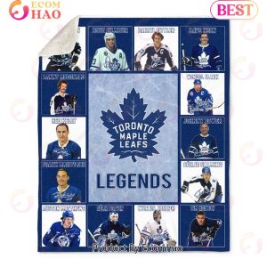 NHL Toronto Maple Leafs Legends Quilt, Fleece Blanket, Sherpa Fleece Blanket