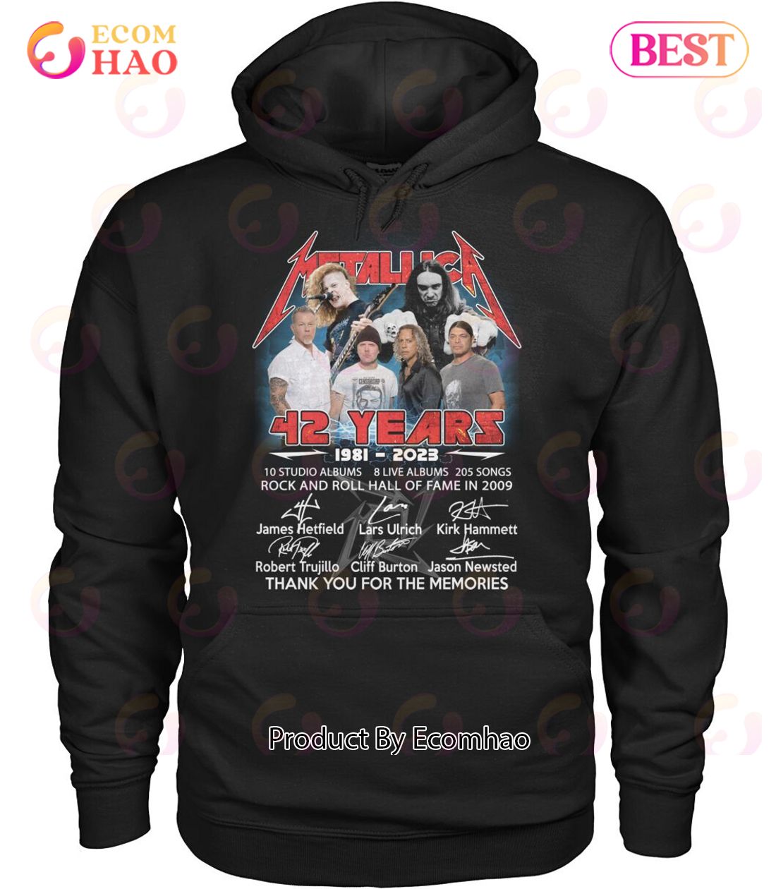 42 Years Of 1981 – 2023 Metallica Thank You For The Memories T-Shirt