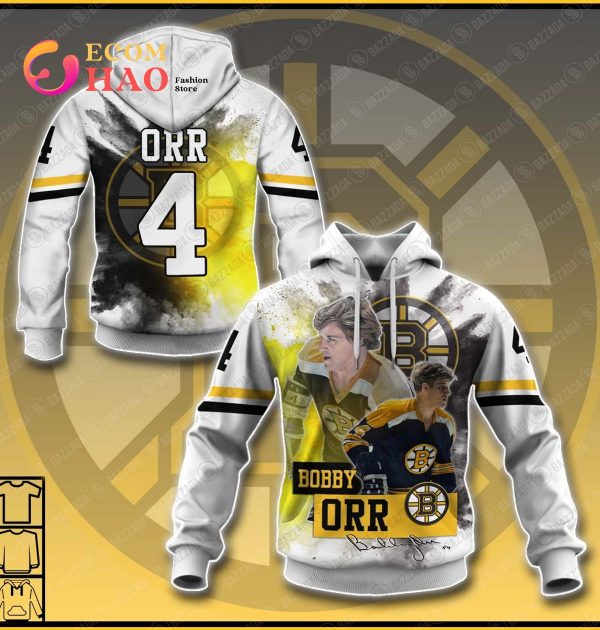 3D Hoodie Bobby Orr 4 Boston Bruins
