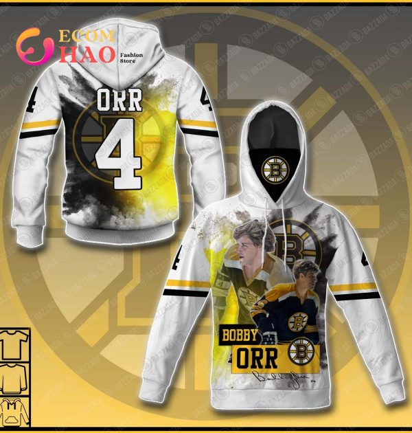 3D Hoodie Bobby Orr 4 Boston Bruins