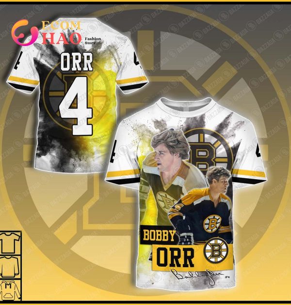 3D Hoodie Bobby Orr 4 Boston Bruins