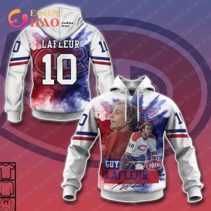 3D Hoodie Guy Lafleur 10 Montreal Canadiens