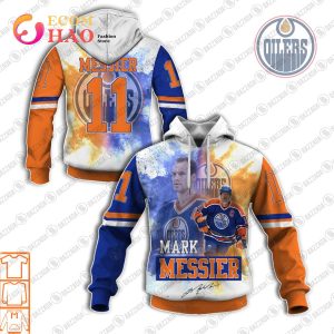 3D Hoodie Mark Messier 11 Edmonton Oilers
