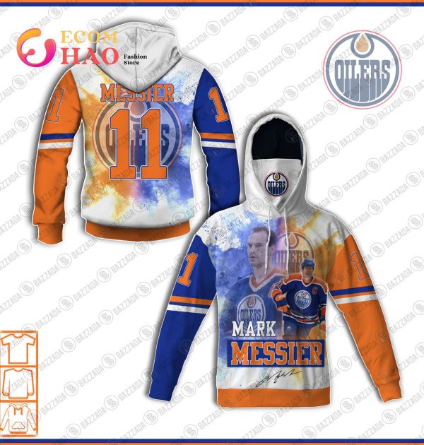 3D Hoodie Mark Messier 11 Edmonton Oilers