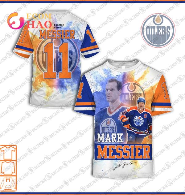 3D Hoodie Mark Messier 11 Edmonton Oilers