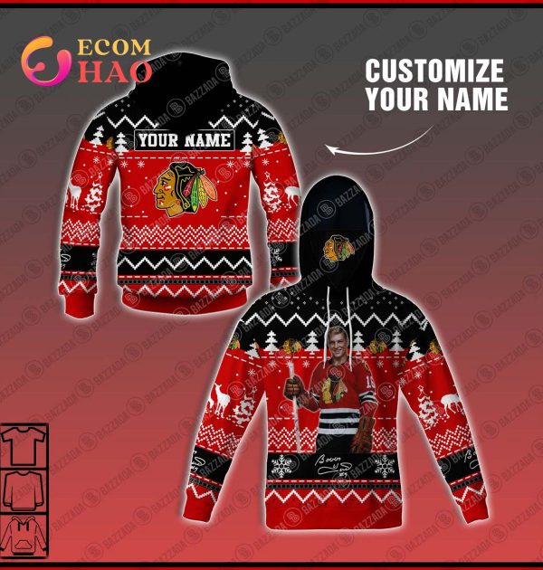 Personalize Name 3D Hoodie Bobby Hull Chicago Blackhawks