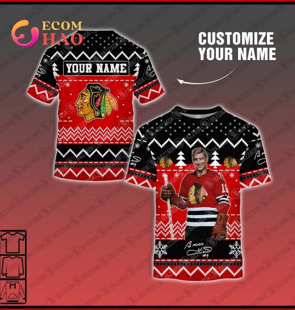 Personalize Name 3D Hoodie Bobby Hull Chicago Blackhawks