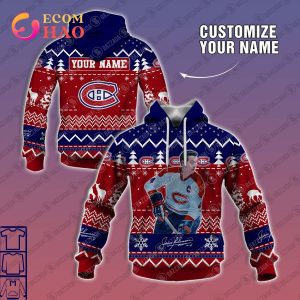 Personalize Name 3D Hoodie Jean Beliveau Montreal Canadiens