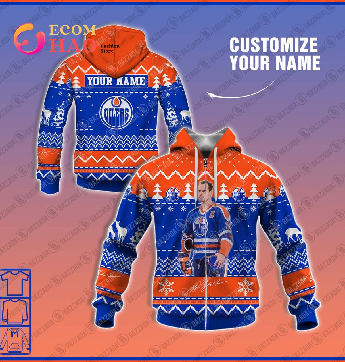 Personalize Name 3D Hoodie Mark Messier Edmonton Oilers