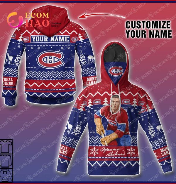 Personalize Name 3D Hoodie Maurice Richard Montreal Canadiens