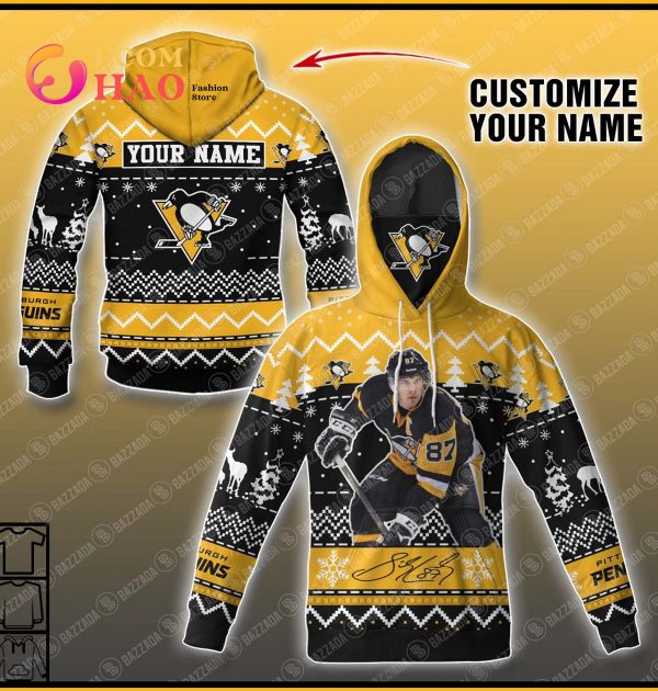 Personalize Name 3D Hoodie Sidney Crosby Pittsburgh Penguins